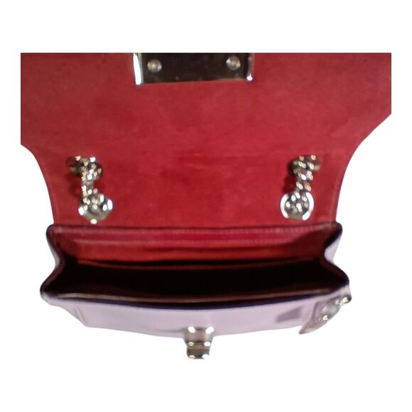 Coach Mini Cassidy Crossbody Bag F77974 Purple Lavender Leather Silver Chain - Picture 12 of 15